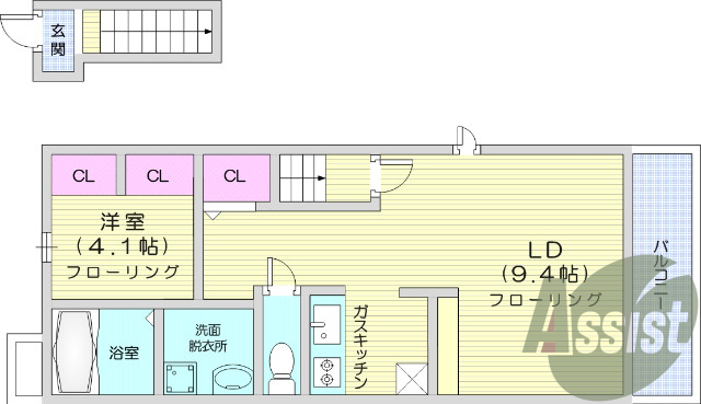 2階の間取り図