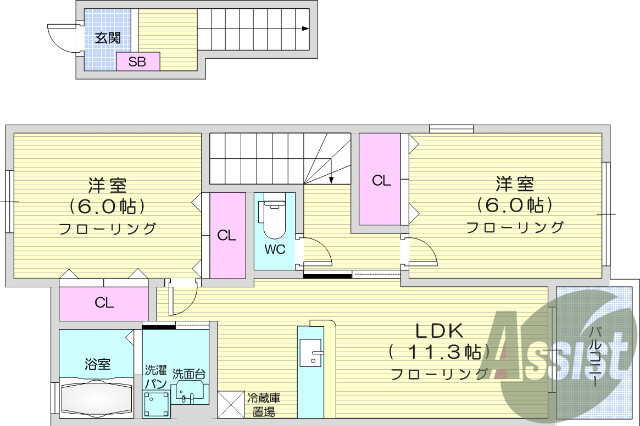 浴室乾燥機、2LDK、追い炊き、エアコン、BS協調アンテナ