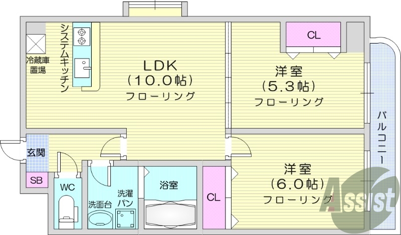 4階の間取り図