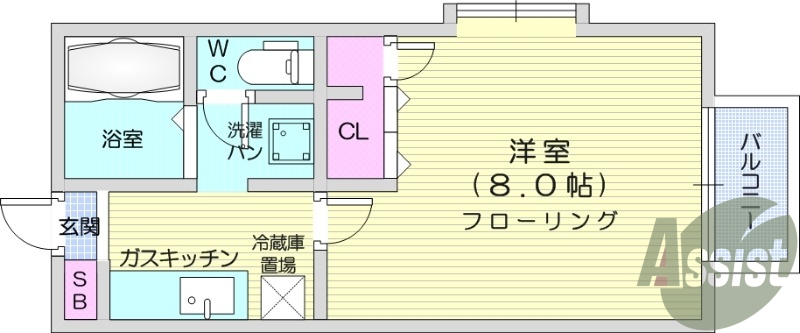 お写真は101号室のものです。参考にしてくださいませ。