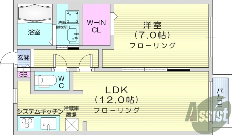 お写真は105号室のものです。参考にしてくださいませ。