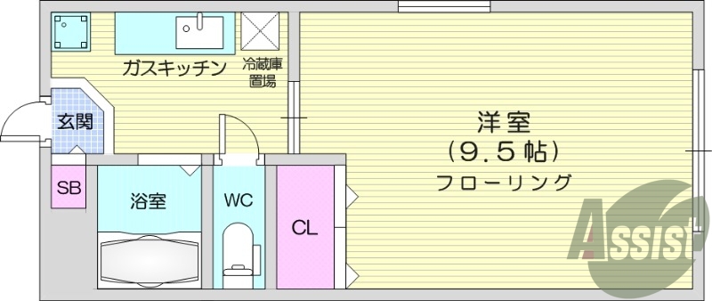 1k、エアコン、室内洗濯機置場、トイレ浴室別、収納