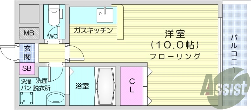 1R、インターネット無料、BS、バストイレ別、追焚機能
