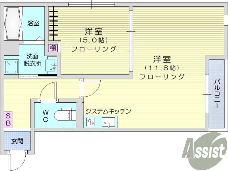 1LDK、ネット無料、ペット可、浴室乾燥、IHヒーター