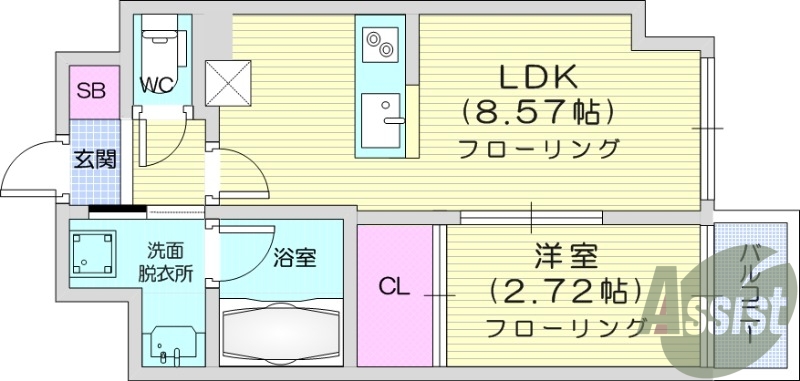 1LDK、カウンターキッチン、防犯カメラ、温水洗浄便座