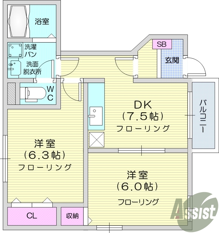 ２DK、ペット相談可、追焚機能、シューズボックス