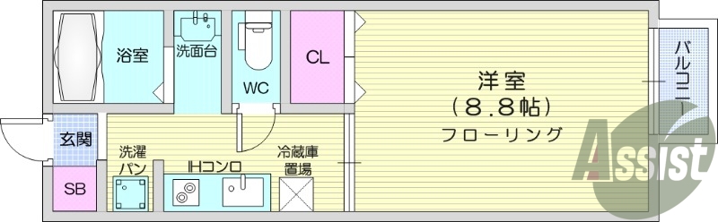お写真は207号室のものです。参考にしてくださいませ。