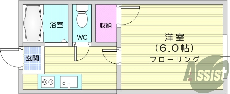 単身者様向け1K、追い焚き機能、バストイレ別