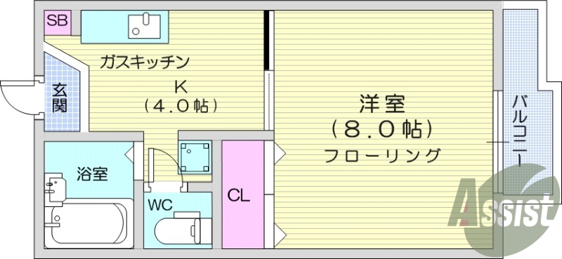 1K、シャーメゾン、駐車場有、wifi無料