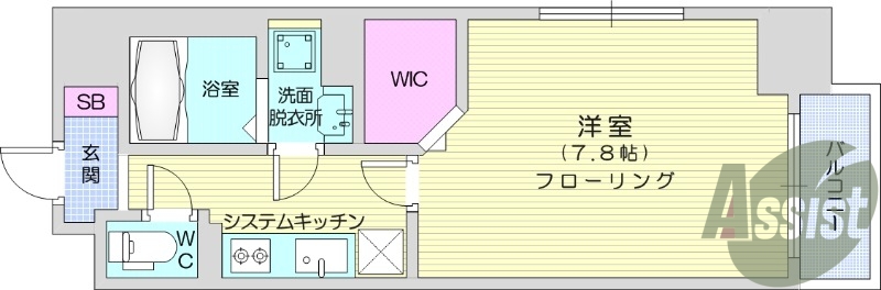 1K、追い焚き機能付き、エアコン付き、温水洗浄便座
