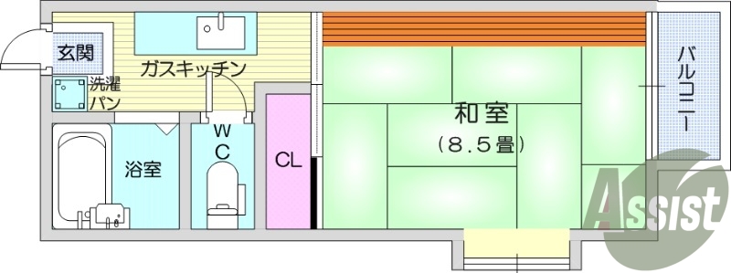1k、外国籍対応、ペット相談、バストイレ別