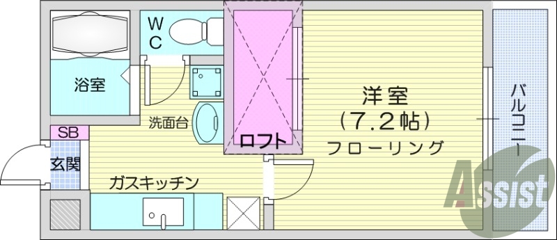 1*、シューズボックス、バス・トイレ別室