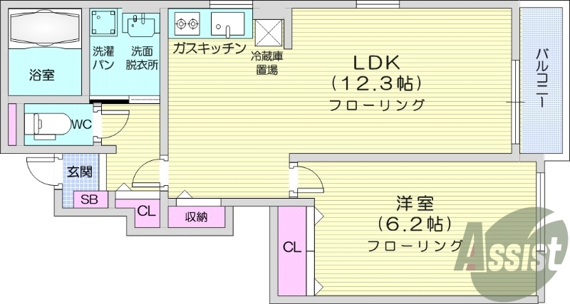 １LDK、追い炊き付、浴室乾燥機、TVインターホン