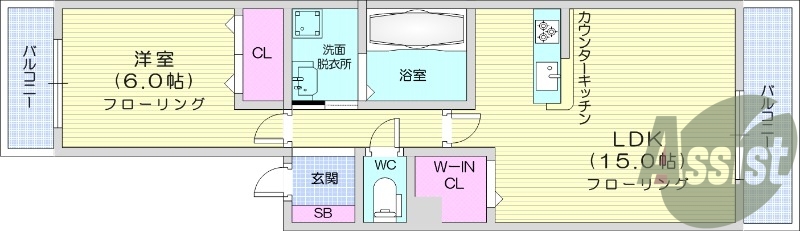 １LDK、インターネット無料、宅配ボックス