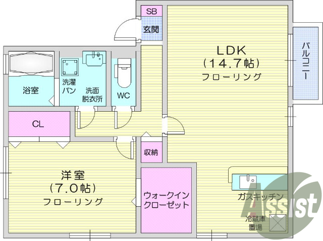 1ＬＤＫ、エアコン、追い炊き、独立洗面台