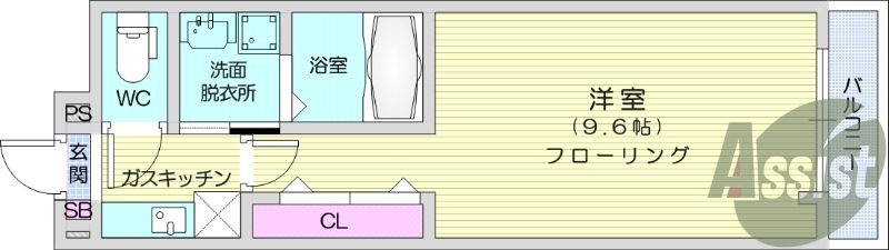 1K、ネット無料、オートロック、宅配BOX、浴室乾燥
