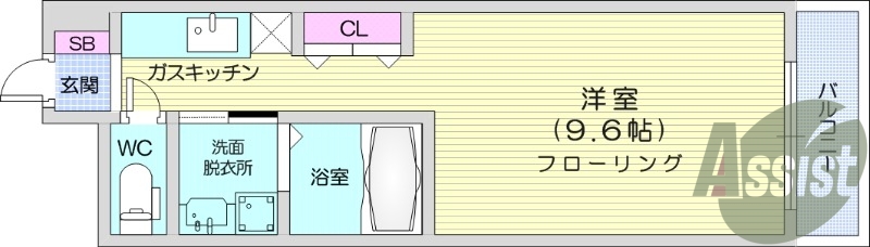 1K、システムキッチン、浴室乾燥機、追い焚き機能