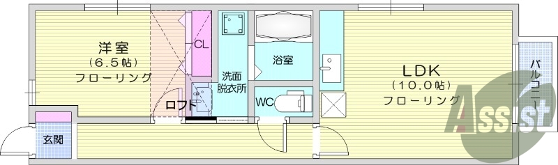 1LDK、追い焚き、エアコン、温水洗浄便座、浴室窓、下駄箱