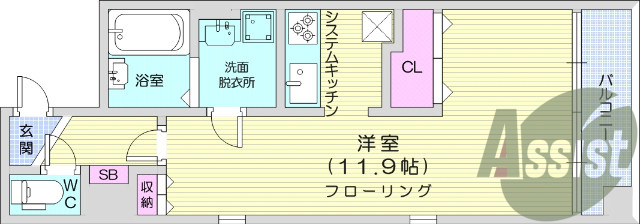 1K エアコン、浴室乾燥機、宅配BOX、ウォシュレット