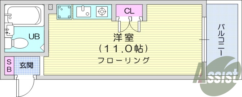 ワンルーム、エアコン、室内洗濯機置き場、トイレ浴室別、収納