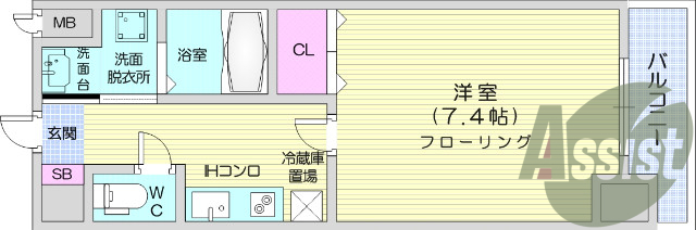 お写真は1203号室のものです。参考にしてくださいませ。