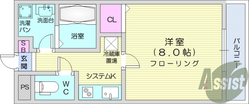 1Ｋ、インターネット使用料不要、IHクッキングヒーター付き