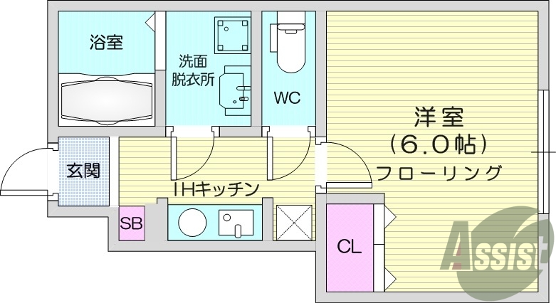 1K、浴室乾燥機、追焚機能、エアコン、ネット無料。