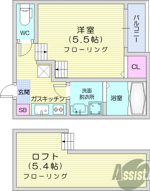 2階の間取り図