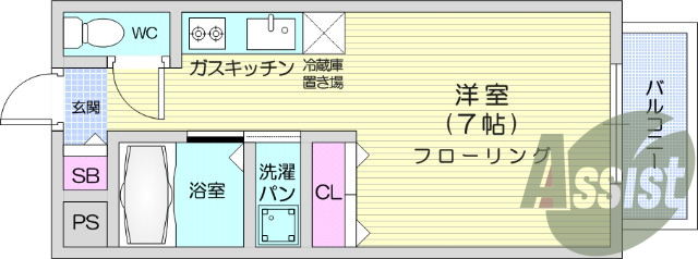 陽当り良好でバルコニーあり、バストイレ別の快適なおへやです。