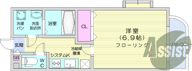 お写真は403号室のものです。参考にしてくださいませ。