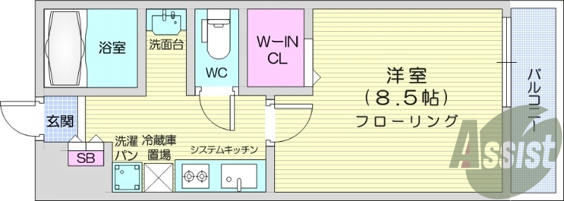 1K+WIC、温水洗浄便座、ネット無料、エアコン