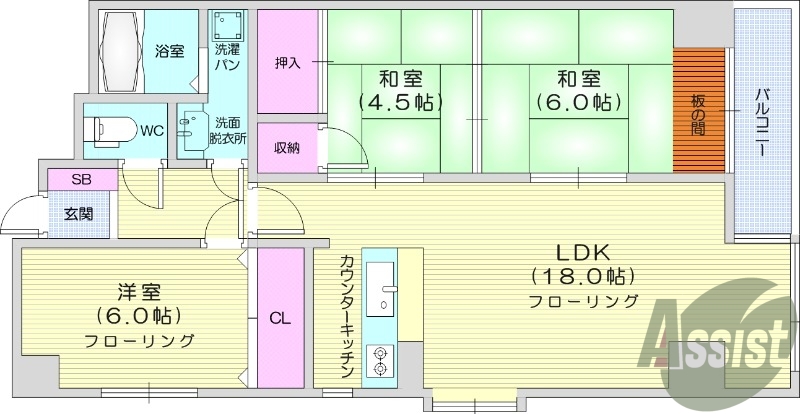 3LDK、追い炊き機能、独立洗面台、TVモニターホン