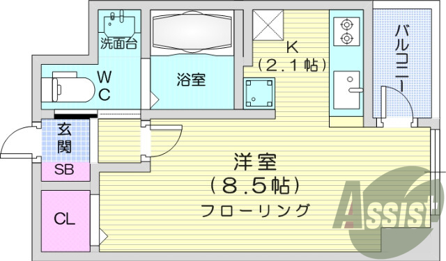 １Ｒ、BT別、宅配ボックス、オートロック、エレベーター