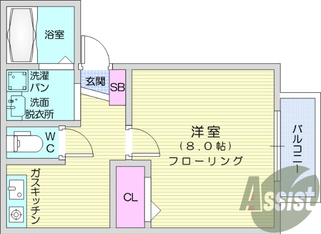 １Ｋ、独立洗面台、ウォシュレット機能