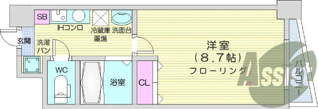 お写真は109号室のものです。参考にしてくださいませ。