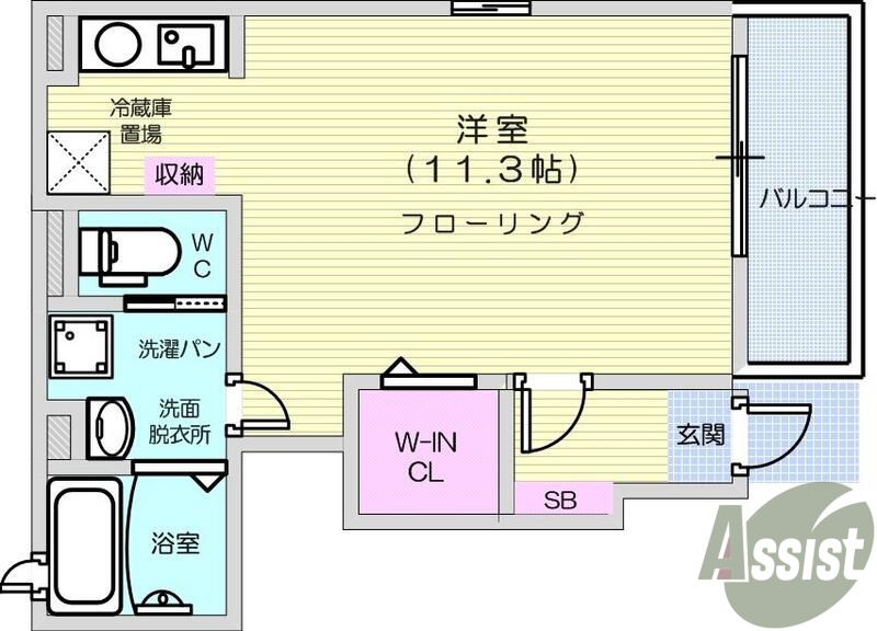 ※反転タイプ。モニター付インターホン、エアコン、クローゼット