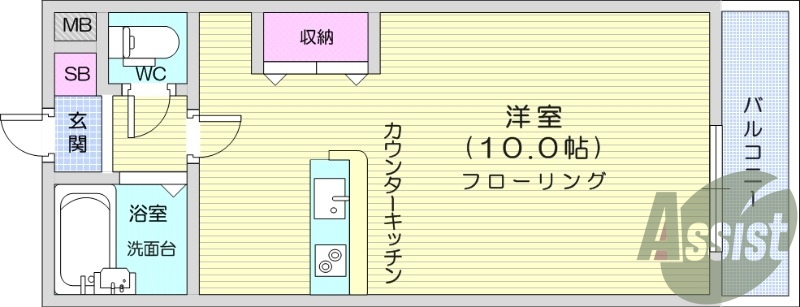 1R、オートロック、オール電化、光ファイバー、B・T別