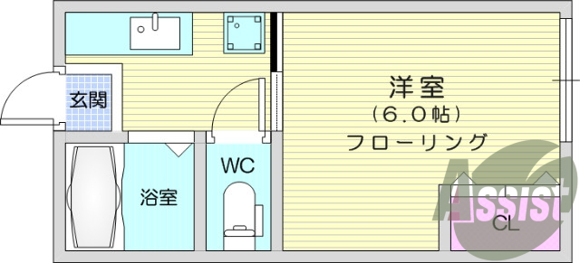 1k、エアコン、室内洗濯機置場、トイレ浴室別、収納