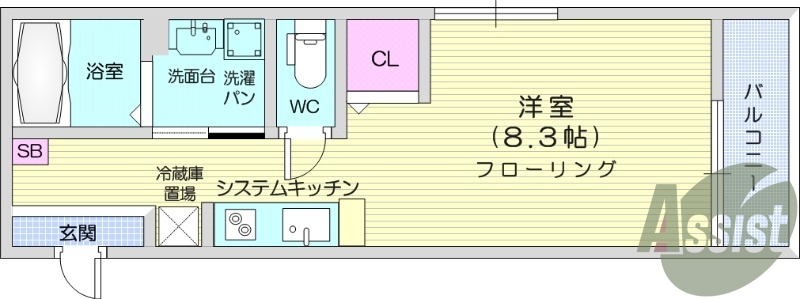 1R、ネット無料、洗面台、洗面所独立、シューズボックス