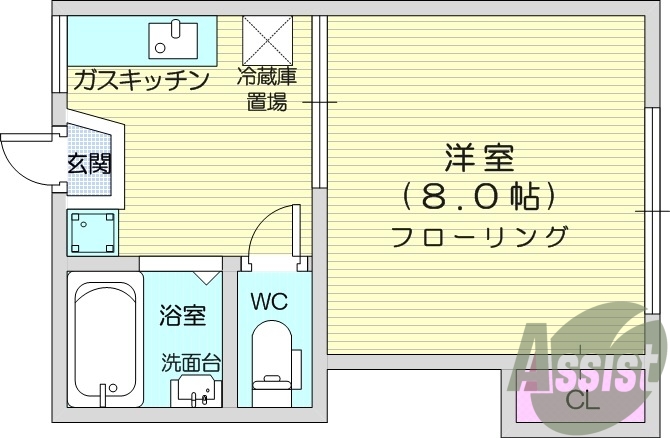 TVモニター付きインターホン、バストイレ別、洗濯機置き場室内