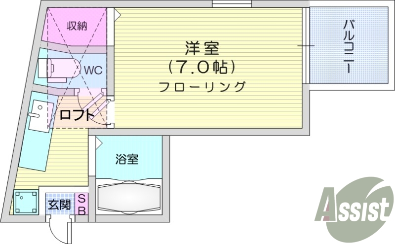 1K、温水洗浄便座、インターネット使用料無料です。
