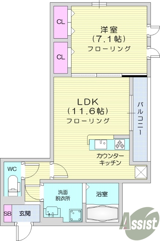 1LDK、ペット相談、ネット不要、オートロック。