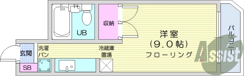 1R、エアコン、光ファイバー、オートロック
