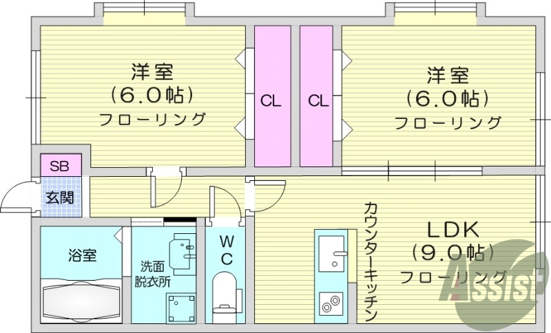 2階の間取り図