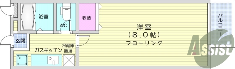 1*、エアコン、室内洗濯機置き場、ウォシュレット