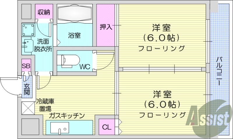 エアコン、モニターインターホン付き、エレベーター