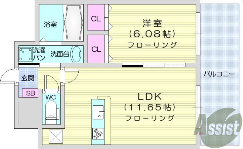 1ＬＤＫ、カウンターキッチン、オートロック、エアコン