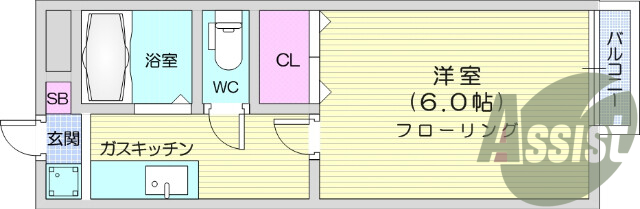 １K、ロフト付き、温水洗浄便座、バストイレ別