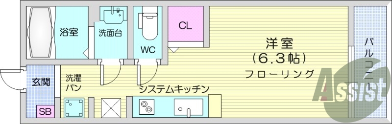 1R、ネット無料、洗面台、洗面所独立、シューズボックス
