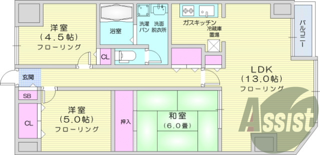 ３ＬＤＫ、給湯、エアコン、ＩＨコンロ。
